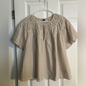 Old Navy Beige Striped Blouse
